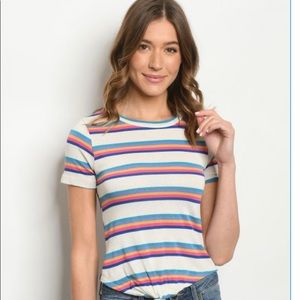 Colored top tie front